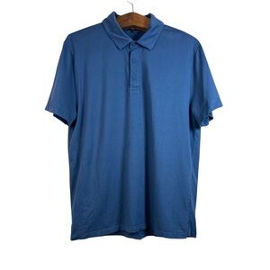 Vince Mens Blue Polo Short Sleeve Shirt Size L Preppy